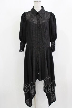 画像: Qutie Frash / パフスリーブブラウス L 黒 H-26-03-02-056-QU-BL-KB-ZH