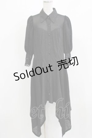 画像: Qutie Frash / パフスリーブブラウス L 黒 H-26-03-02-056-QU-BL-KB-ZH