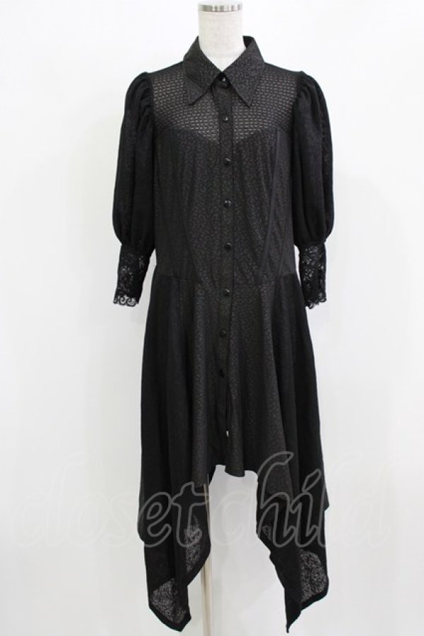 画像1: Qutie Frash / パフスリーブブラウス L 黒 H-26-03-02-056-QU-BL-KB-ZH (1)