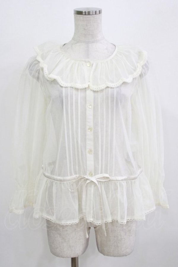 画像1: Melody BasKet / 朝霧を纏うブラウス  アイボリー H-26-03-02-057-LO-BL-KB-ZH (1)