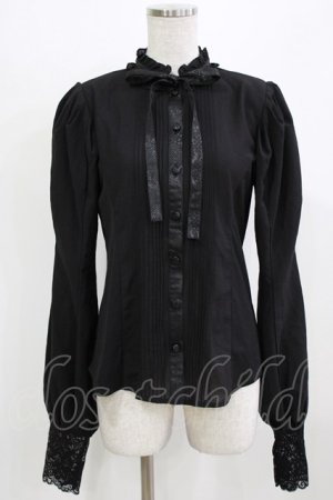 画像: Qutie Frash / ピンタックブラウス  黒 H-26-03-02-061-QU-BL-KB-ZH