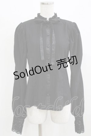 画像: Qutie Frash / ピンタックブラウス  黒 H-26-03-02-061-QU-BL-KB-ZH