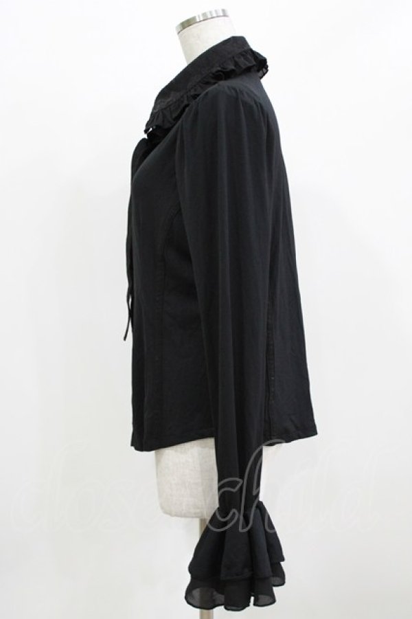 画像2: Qutie Frash / 丸襟ブラウス  黒 H-26-03-02-062-QU-BL-KB-ZH (2)