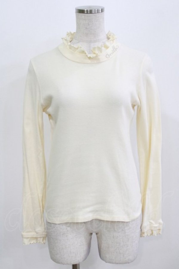 画像1: MILK / フリルハイネックtops  アイボリー H-26-03-02-063-ML-TO-KB-ZH (1)