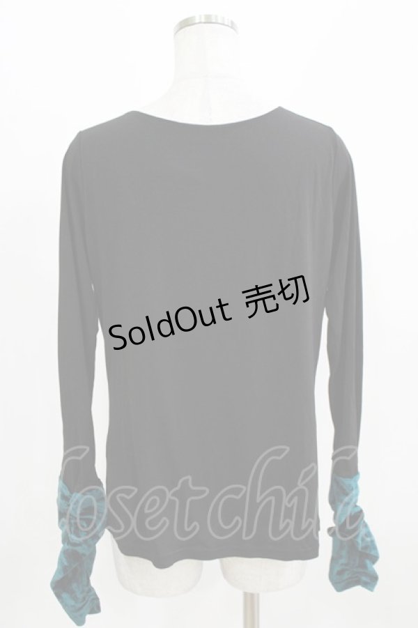 画像3: Qutie Frash / クロスインナーT  黒×緑 H-26-03-02-065-QU-TO-KB-ZH (3)