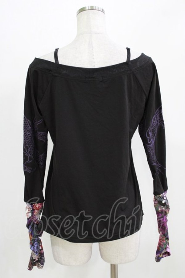 画像3: Qutie Frash / オフショルインナー  黒 H-26-03-02-068-QU-TO-KB-ZH (3)