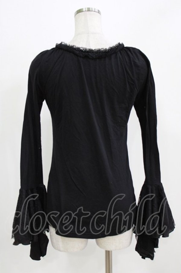 画像3: Qutie Frash / チュールフレアカットソー  黒 H-26-03-02-072-QU-TO-KB-ZH (3)