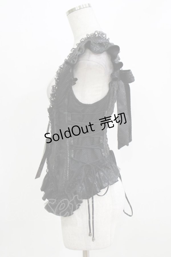 画像2: Qutie Frash / コルセットビスチェ  ブラック H-26-03-02-074-QU-TO-KB-ZH (2)