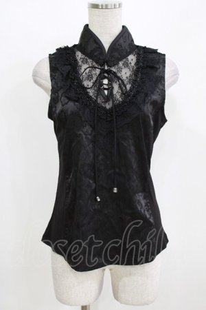 画像: Qutie Frash / チャイナタンク  黒 H-26-03-02-075-QU-TO-KB-ZH