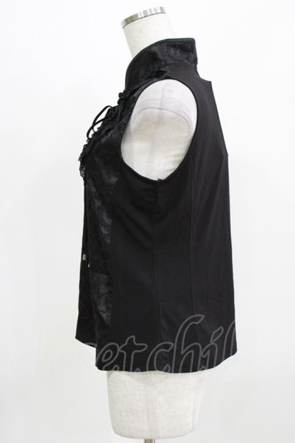 画像2: Qutie Frash / チャイナタンク  黒 H-26-03-02-075-QU-TO-KB-ZH (2)