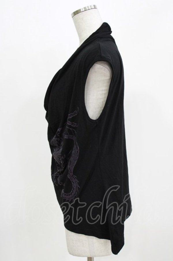 画像2: Qutie Frash / ノースリーブカットソー  黒 H-26-03-02-076-QU-TO-KB-ZH (2)