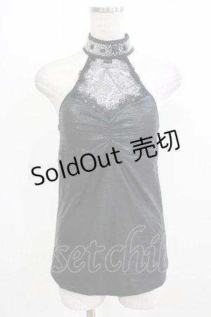 画像: Qutie Frash / ホルターキャミ  ブラック H-26-03-02-079-QU-TO-KB-ZH