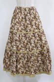 画像1: Jane Marple Dans Le Salon / Roman Rose peasant skirt  ocher×light beige H-26-03-02-010-JM-SK-KB-ZH (1)
