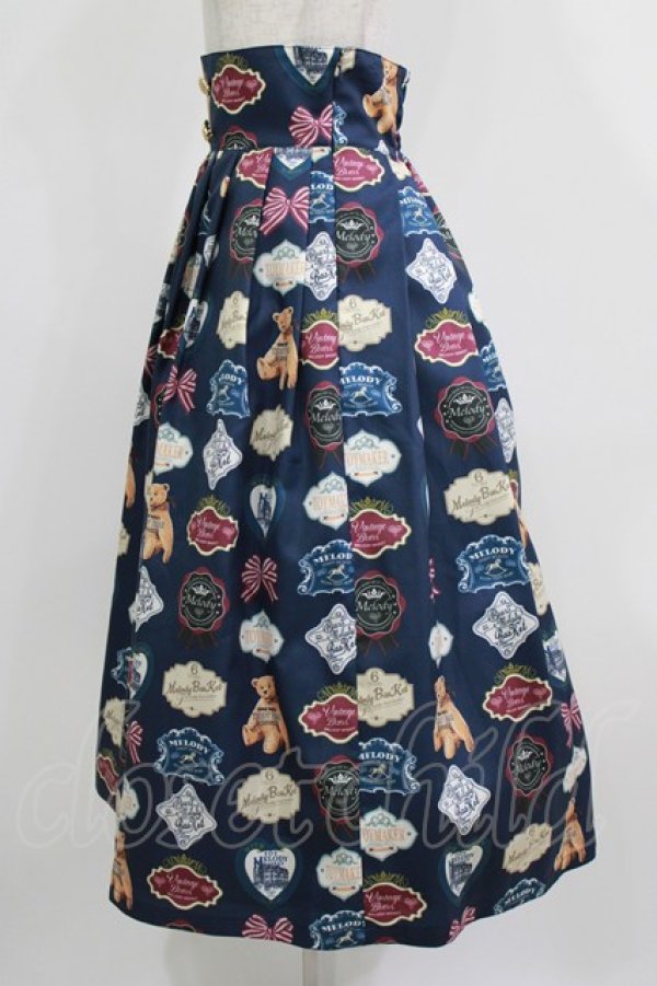 画像2: Melody BasKet / Bear labelスカート M ネイビー H-26-03-02-011-LO-SK-KB-ZH (2)