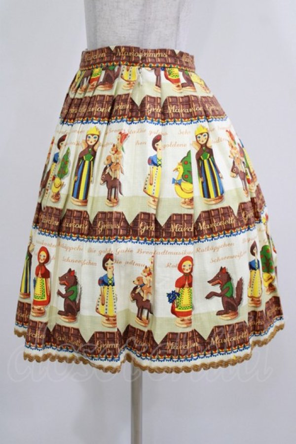 画像2: Jane Marple / Grimms Marionetteのタックスカート  アイボリー H-26-03-02-012-JM-SK-KB-ZH (2)