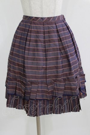 画像: Jane Marple / ヴィンテージストライプのリボンスカート M ワイン H-26-03-02-015-JM-SK-KB-ZH