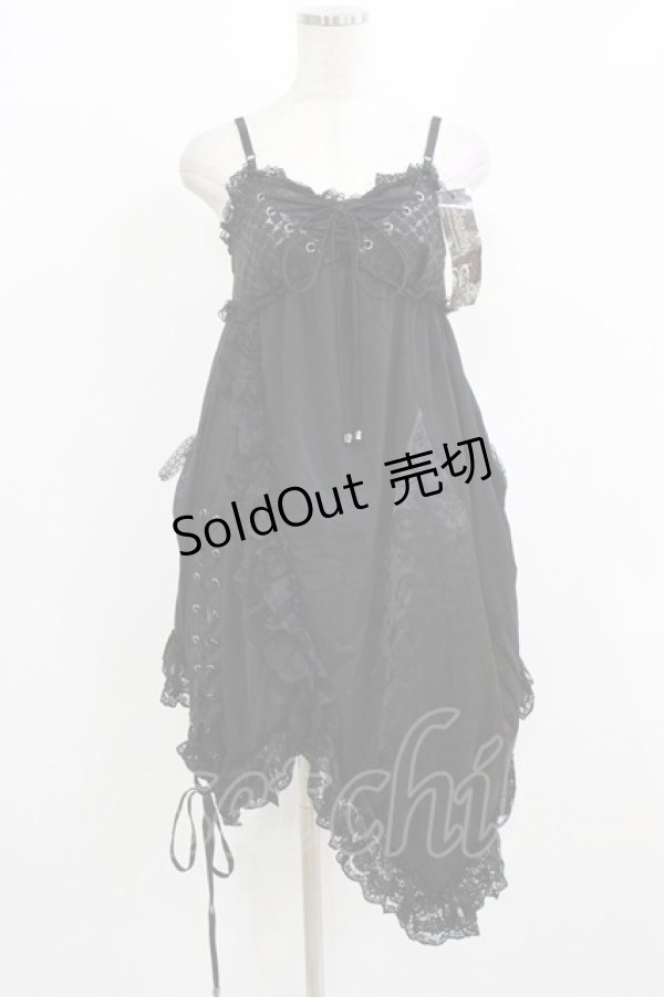 画像1: Qutie Frash / ジャガードベビードール  黒 H-26-03-02-017-QU-OP-KB-ZH (1)