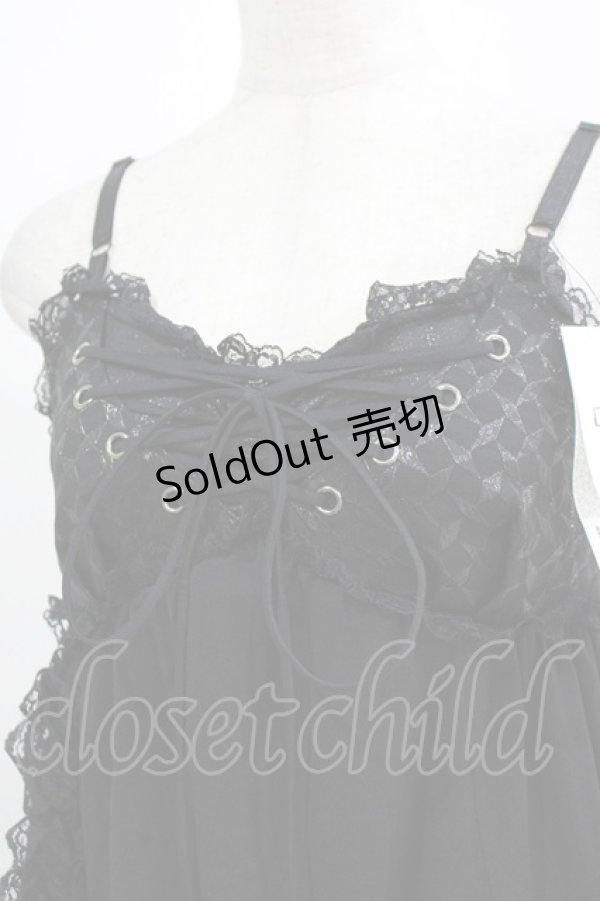 画像4: Qutie Frash / ジャガードベビードール  黒 H-26-03-02-017-QU-OP-KB-ZH (4)