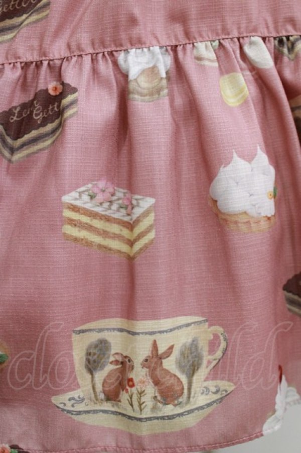 画像4: Leur Getter / Rabbit Tea cup袖付ワンピース M ピンク H-26-03-02-002-LU-OP-KB-ZH (4)