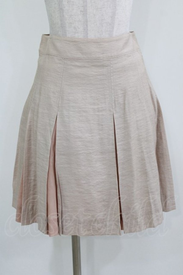 画像1: Jane Marple / 切替タックスカート  ピンクベージュ H-26-03-02-020-JM-SK-KB-ZH (1)