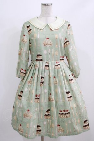 画像: Leur Getter / Cream Choux Puff袖付きワンピース M ミント H-26-03-02-003-LU-OP-KB-ZH