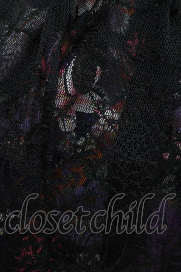 画像4: Qutie Frash / メッシュロングスカート  黒×紫系 H-26-03-02-023-QU-SK-KB-ZH (4)
