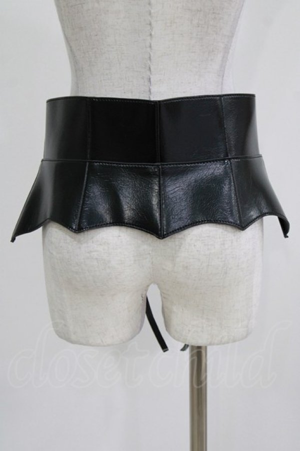 画像2: KILL STAR / Wetland Bat Peplum Corset ML ブラック H-26-03-03-026-SL-ZA-KB-ZH (2)