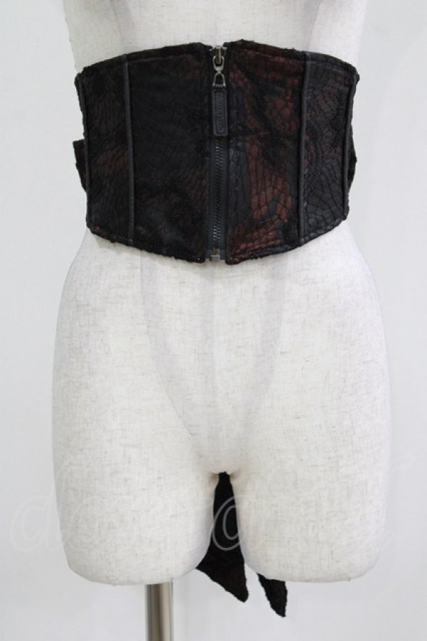 画像1: Qutie Frash / リボン帯ベルト  黒 H-26-03-03-030-QU-ZA-KB-ZH (1)