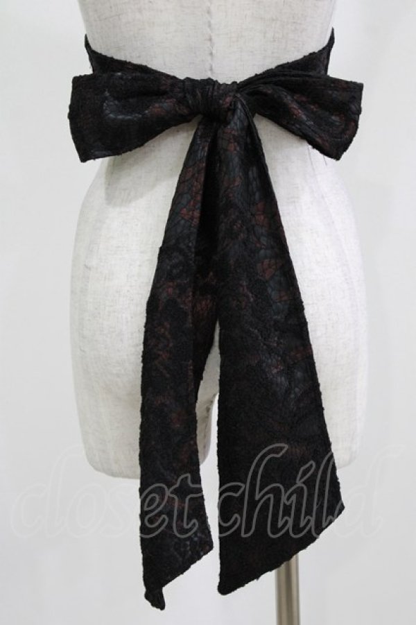 画像3: Qutie Frash / リボン帯ベルト  黒 H-26-03-03-030-QU-ZA-KB-ZH (3)