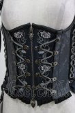 画像4: OZZ ANGELO / 薔薇刺繍コルセットビスチェ  グレー H-26-03-03-031-OO-TO-KB-ZH (4)