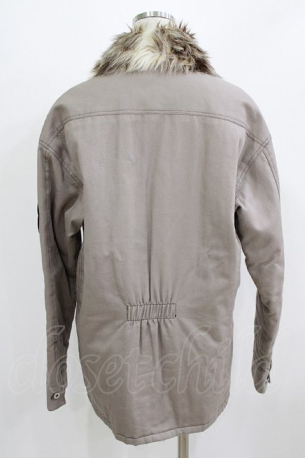 画像3: MILKBOY / ファーカラー付きジャケットコート  チャコール H-26-03-03-033-MB-CO-AK-ZH (3)