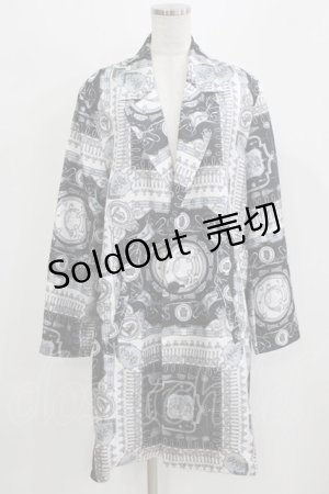 画像: MILKBOY / プリントロングジャケット  白×黒 H-26-03-03-034-MB-JA-AK-ZH