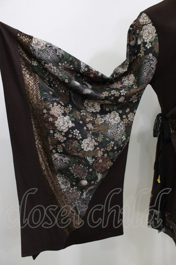 画像4: Qutie Frash / 着物カーデ  茶 H-26-03-03-035-QU-TO-KB-ZH (4)