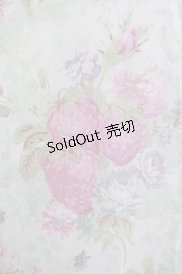 画像4: Jane Marple Dans Le Salon / Strawberry seasonタブリエドレス  オフホワイト×ピンク H-26-03-03-003-JM-OP-KB-ZH (4)