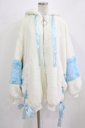 画像: TRAVAS TOKYO / シナモロールファーパーカー  ホワイト×サックス H-26-03-03-045-PU-JA-KB-ZH