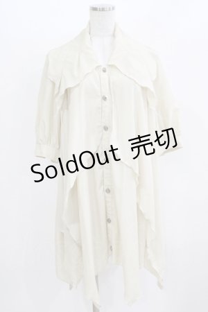 画像: ALGONQUINS / レイヤード風ロングシャツ  ベージュ H-26-03-03-047-AL-BL-KB-ZH