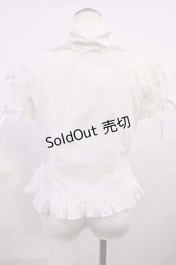 画像3: Angelic Pretty / ボーダーレースブラウス Free オフ H-26-03-03-1026-AP-BL-NS-ZH (3)