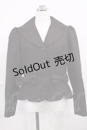 画像: Innocent World / クラシカルストライプジャケット L ボルドー H-26-03-03-1028-IW-JA-NS-ZH