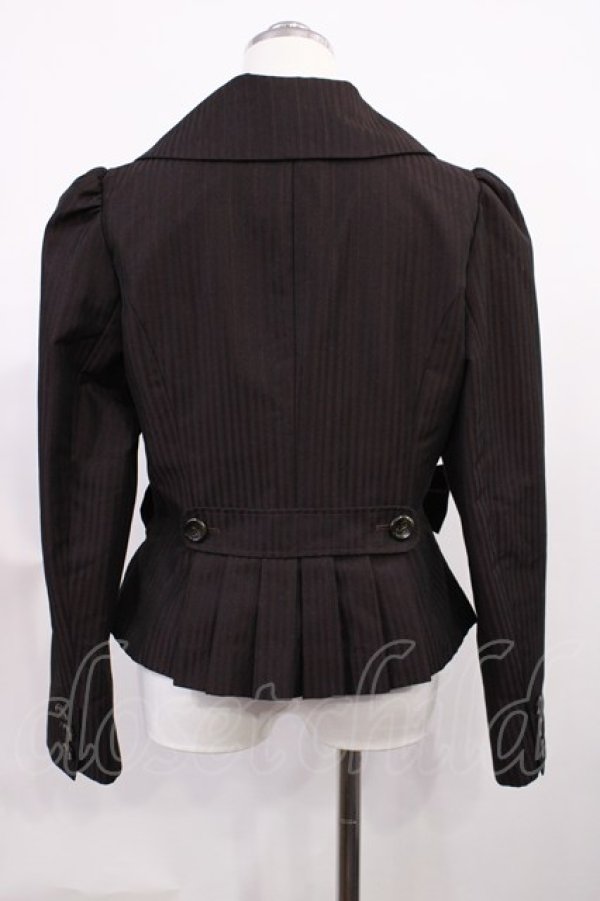 画像2: Innocent World / クラシカルストライプジャケット L ボルドー H-26-03-03-1028-IW-JA-NS-ZH (2)