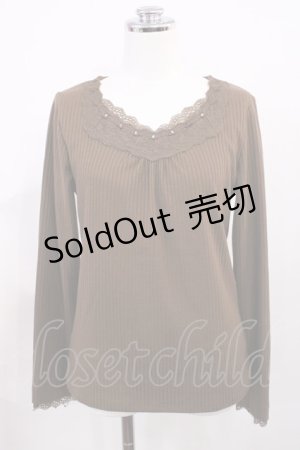 画像: axes femme / ラインストーン使いプルオーバー M ブラウン H-26-03-03-1029-AX-TO-NS-ZH