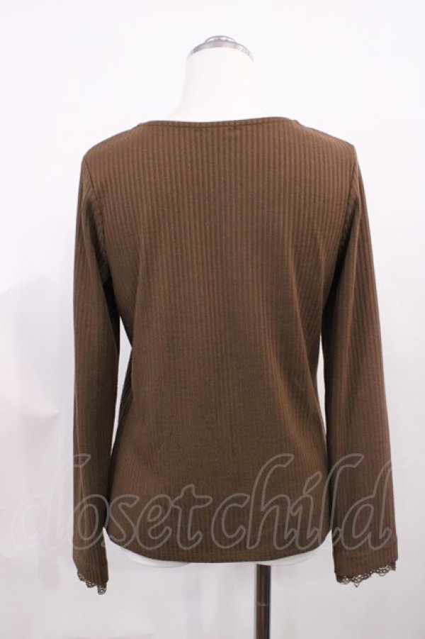 画像2: axes femme / ラインストーン使いプルオーバー M ブラウン H-26-03-03-1029-AX-TO-NS-ZH (2)