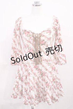 画像: LIZ LISA / 花柄ニットチュニック Free オフ H-26-03-03-1030-LO-TO-NS-ZH