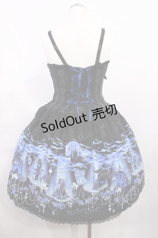 画像3: ALICE and the PIRATES / 悪魔城の夜柄ジャンパースカートI Free ブラック/ブルー H-26-03-03-1003-PA-OP-NS-ZH (3)