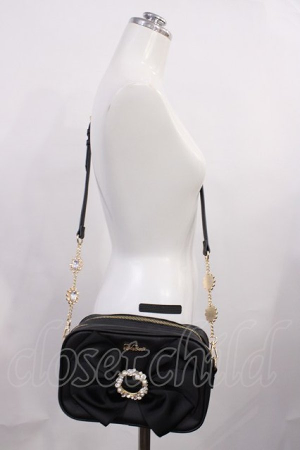 画像1: LIZ LISA / リボンビジューポシェット  ブラック H-26-03-03-1037-LO-SK-NS-ZH (1)