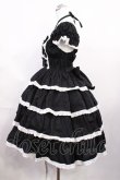 画像2: BABY,THE STARS SHINE BRIGHT / リボンミルキーシュガージャンパースカート Free ブラック/オフ白 H-26-03-03-1001-BA-OP-NS-ZH (2)