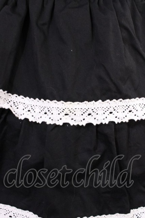 画像4: BABY,THE STARS SHINE BRIGHT / リボンミルキーシュガージャンパースカート Free ブラック/オフ白 H-26-03-03-1001-BA-OP-NS-ZH (4)