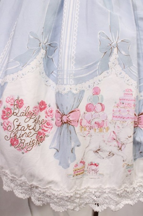 画像4: BABY,THE STARS SHINE BRIGHT / 子猫とお菓子のお部屋柄ワンピース Free サックス H-26-03-03-1013-BA-OP-NS-ZH (4)