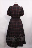 画像2: axes femme POETIQUE / レトロチェックロングワンピース M ブラック H-26-03-03-1015-AX-OP-NS-ZH (2)