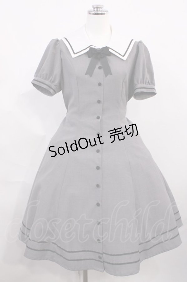 画像1: Innocent World White / マリンワンピース L グレー H-26-03-03-1018-IW-OP-NS-ZH (1)