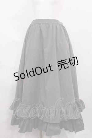 画像: FLC / MINA*ティアードスカート L グレー H-26-03-03-1022-EL-SK-NS-ZH